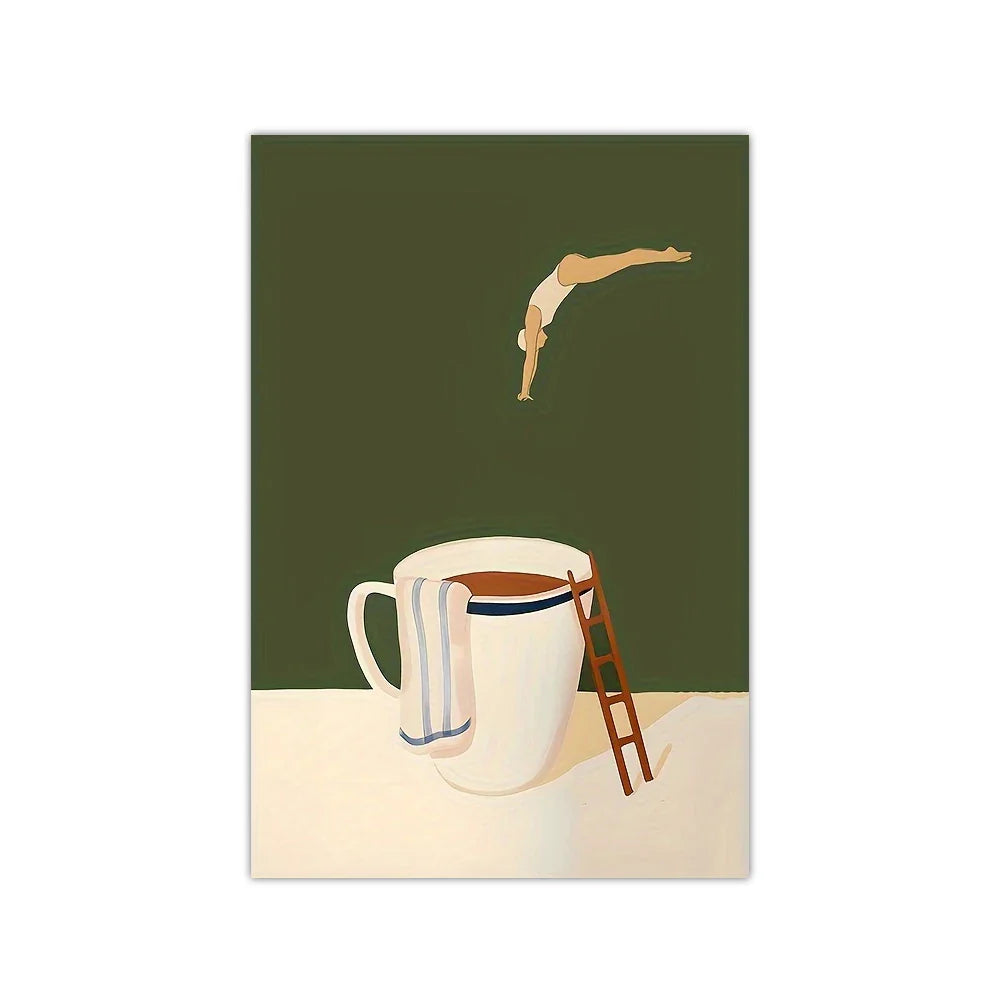 MugDive - Snodige kaffeinspirerte kunstplakater