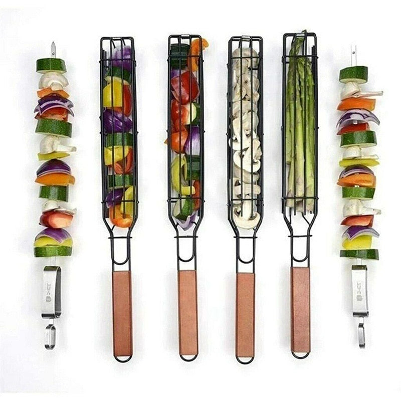 GrillMester Premium Grillkurvsett med varmebestandige håndtak