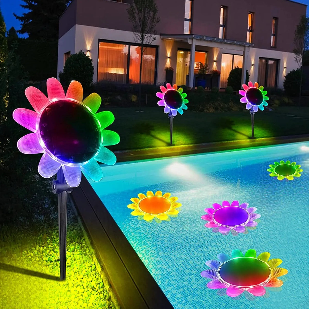 GlowBloom - fargerike solcellelamper for blomster