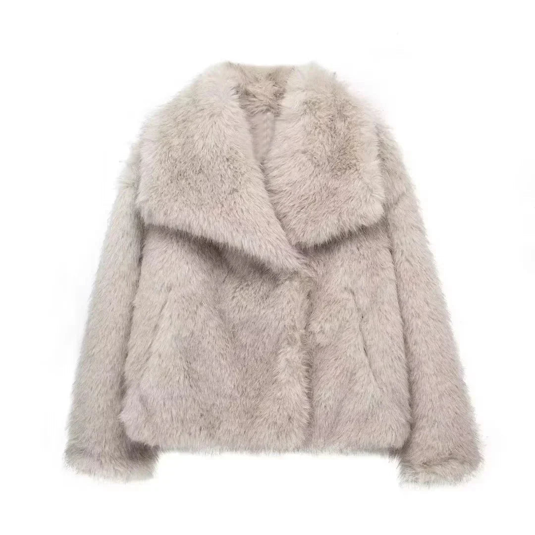 Susanne - Trendy fuskepelsjakke for kvinner