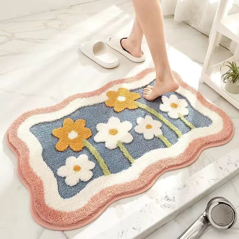 Blomstebløv sklisikker baderomsmatte