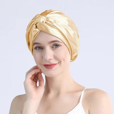 Josephine - Luksuriøs satengvridet turban hårinnpakning