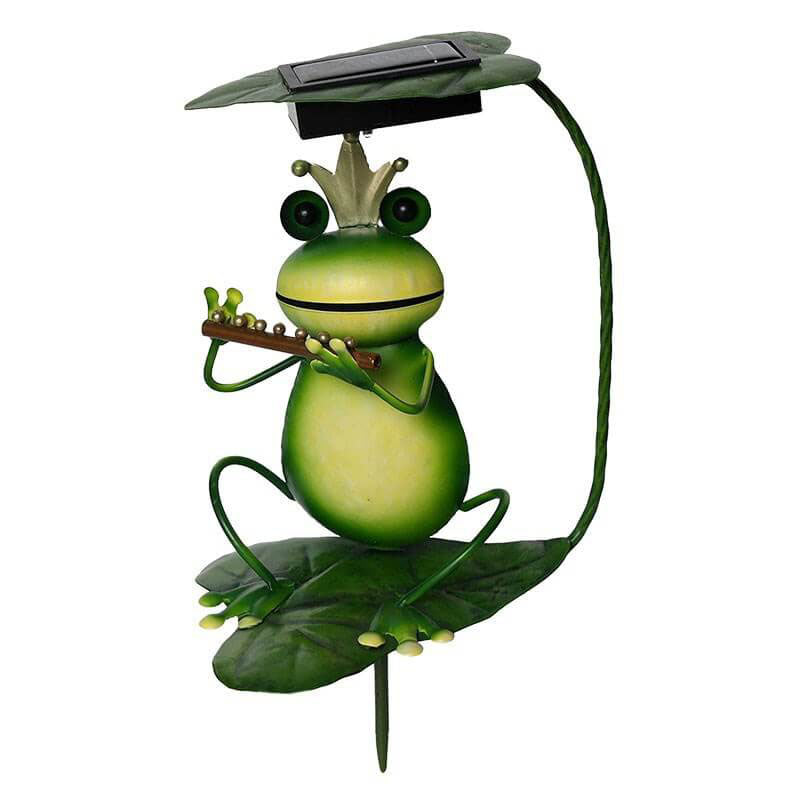 GardenFrog solcelledrevet dekorativ lyktestolpe - Morsom hagelampe