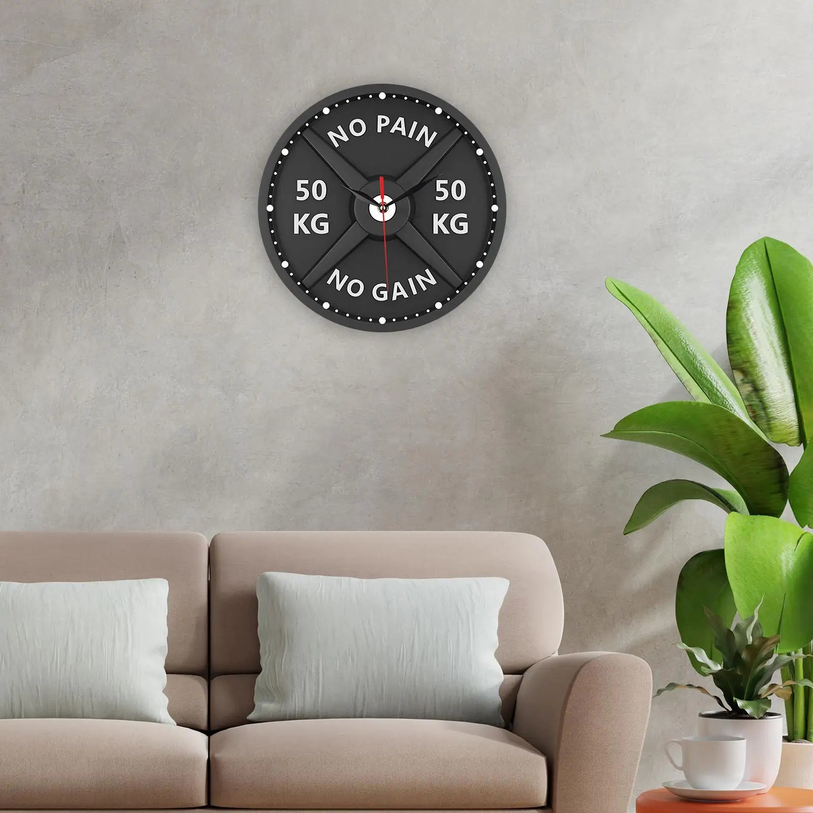 MotionTime Elegant Veggklokke – Perfekt for et motiverende treningsmiljø