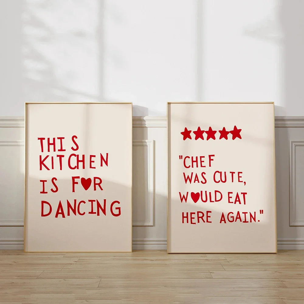 KitchenWhimsy - Leken veggdekor med matplakater