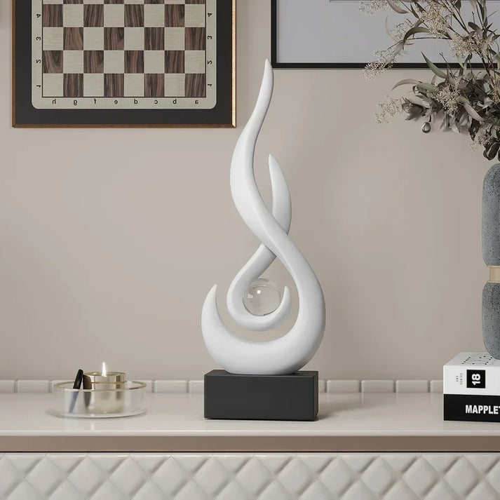 FlowSphere dekorativ skulptur - elegant romdekorasjon