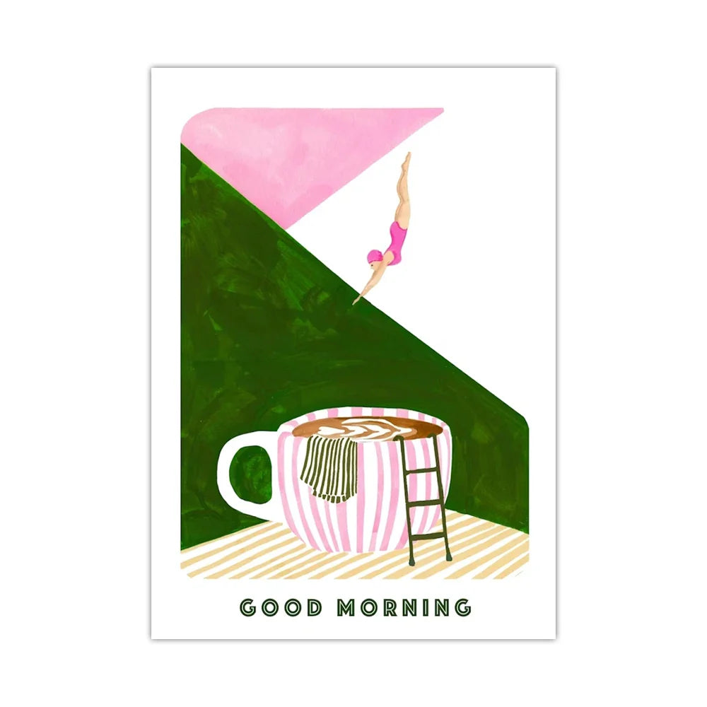 MugDive - Snodige kaffeinspirerte kunstplakater
