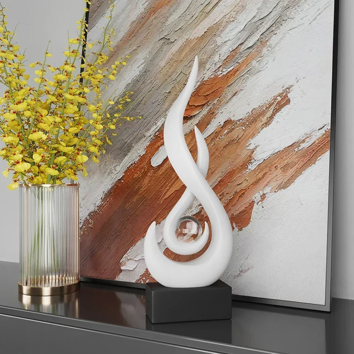 FlowSphere dekorativ skulptur - elegant romdekorasjon