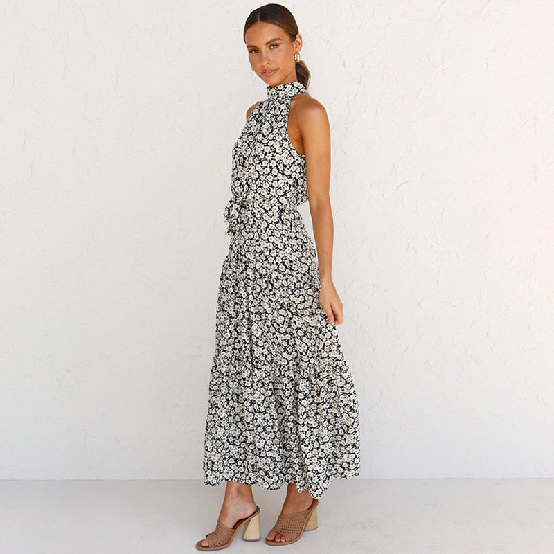 Vergie Boho Prikkete Kjole | Elegant Kvinners Festantrekk