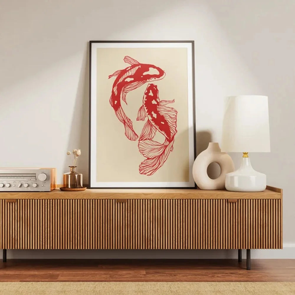 StrikeFlow - Eleganse kunsttrykk Koi fisk