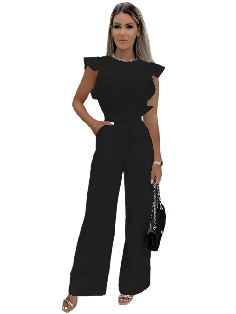 Elvira Elegant jumpsuit med sløyfedetaljer - Luksuriøs onepiece til dame