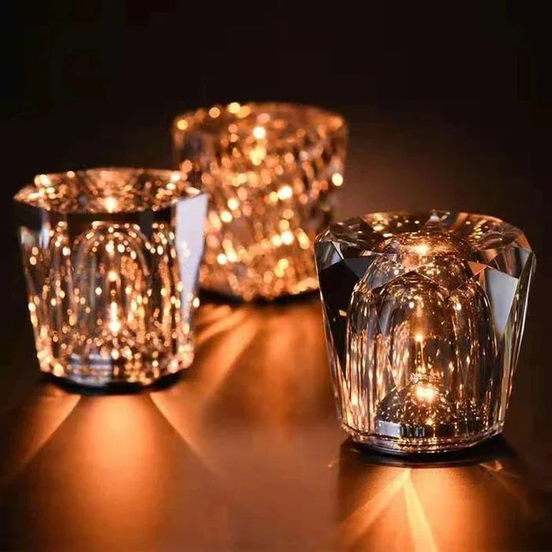 LumiGleam - Krystallfasettert bordlampe