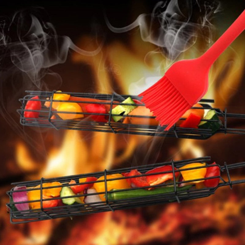 GrillMester Premium Grillkurvsett med varmebestandige håndtak