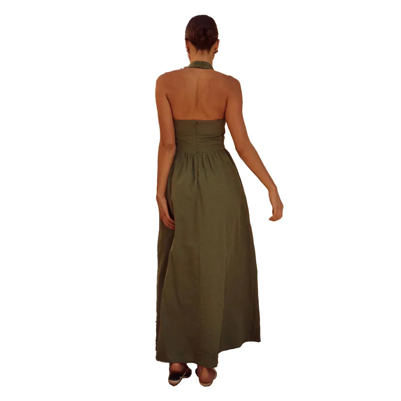 Pernilla – Elegant maxikjole med Halterneck-utringning