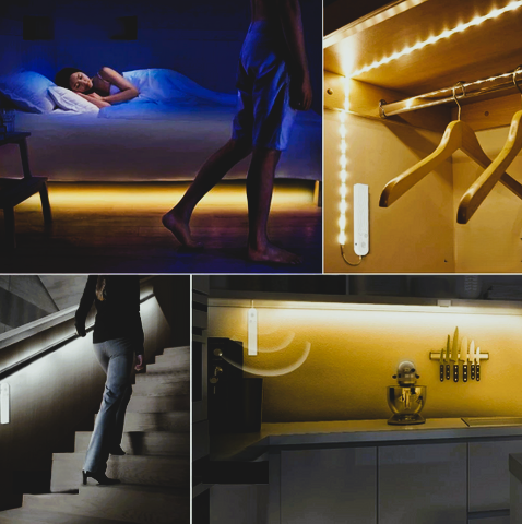 GlowTrail - Batteridrevet LED stripelys med bevegelsesdeteksjon