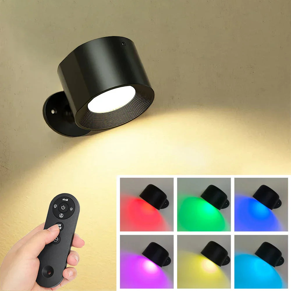 LumeGlow - Moderne vegglampe med farge og justerbar lysintensitetskontroll