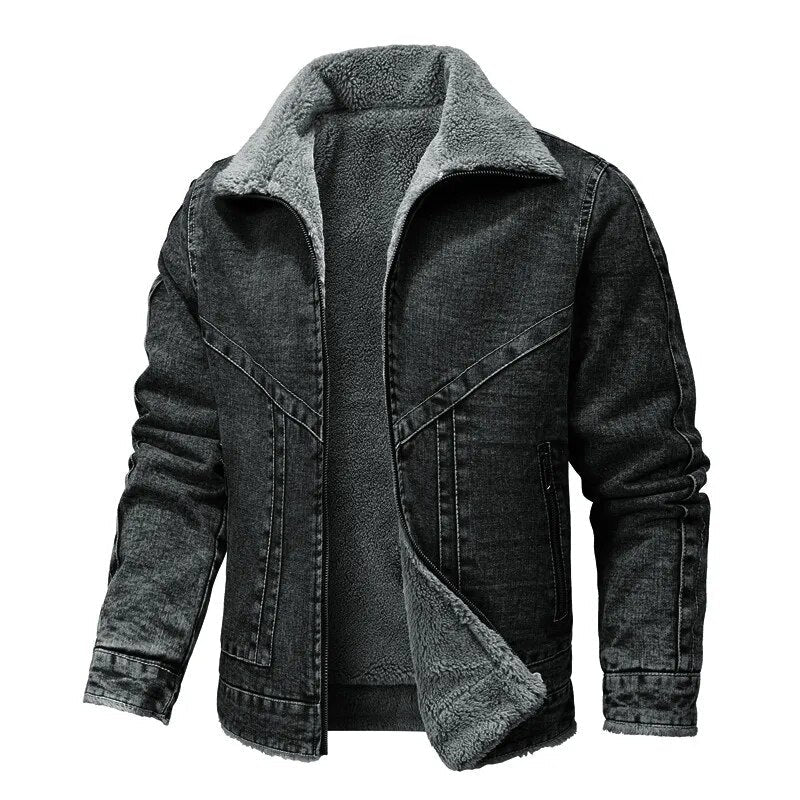 Vincent - Denimjakke i sherpa-foret Heritage for menn