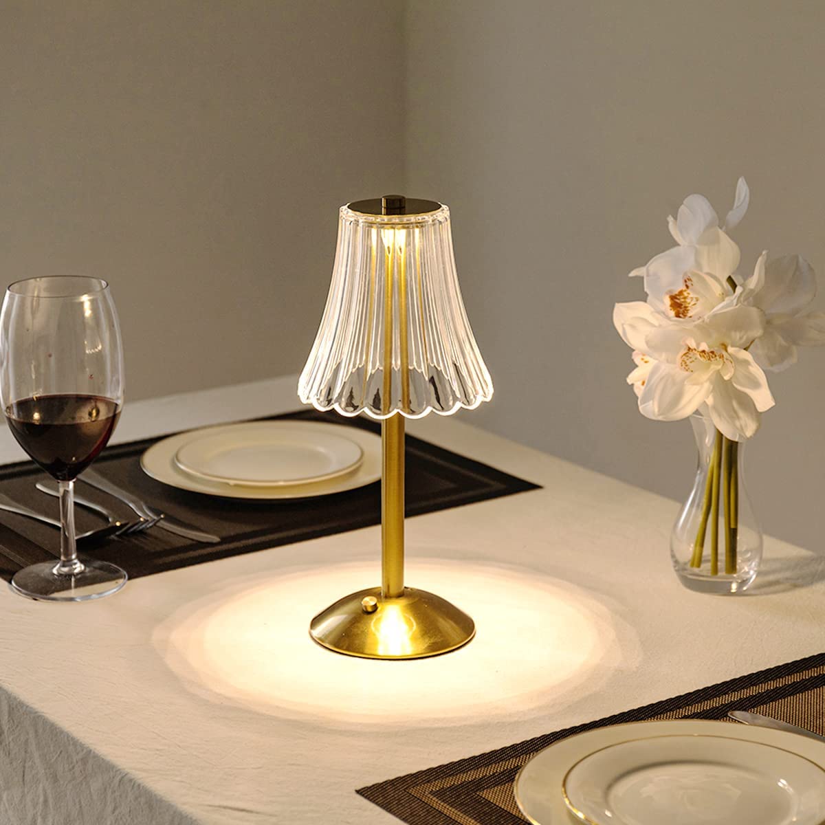 Elegant krystallbordlampe