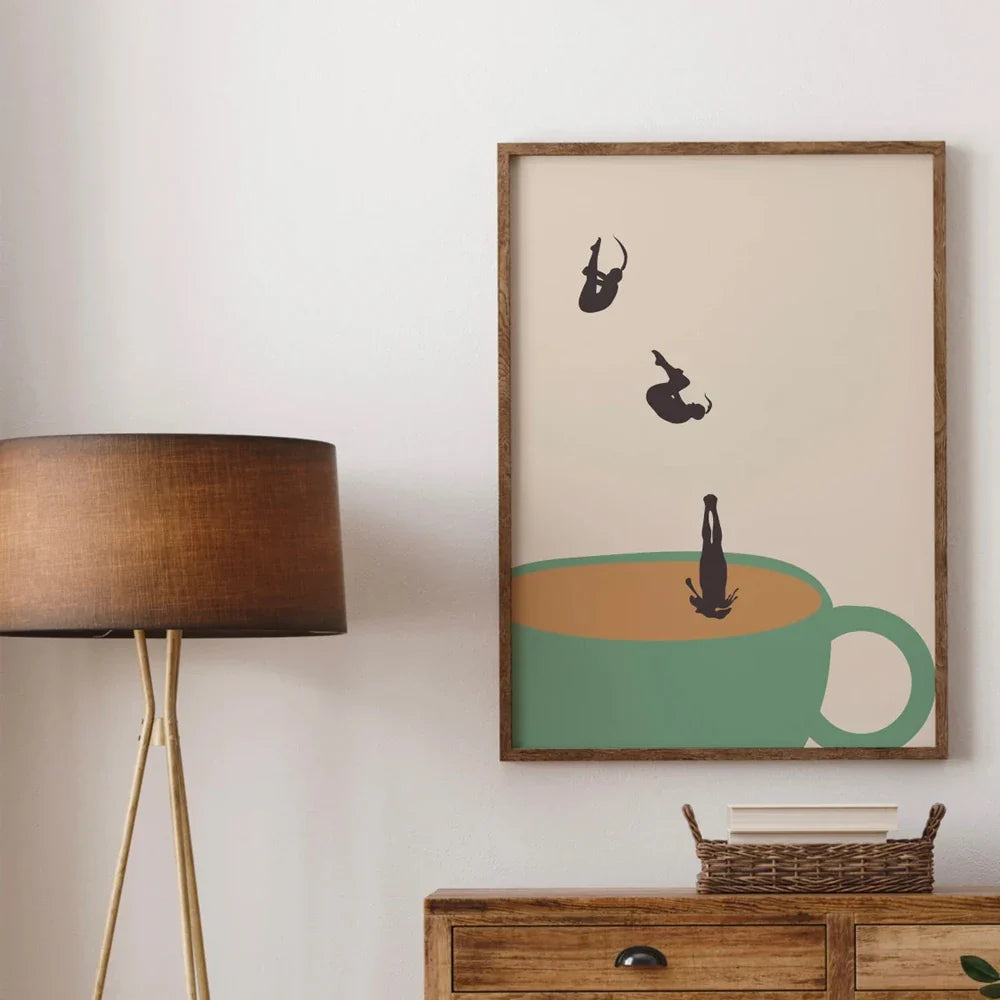 MugDive - Snodige kaffeinspirerte kunstplakater