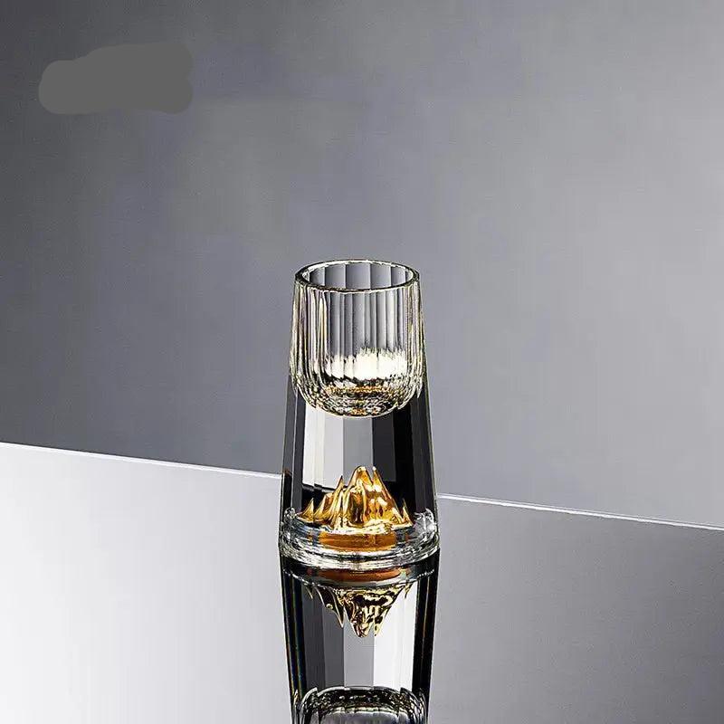 AuraGold – Krystallshotglass med ekte gullflak