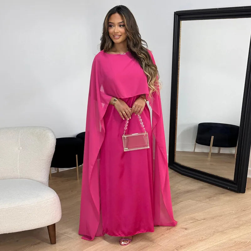 Jennifer - Elegant kappe maxi kjole