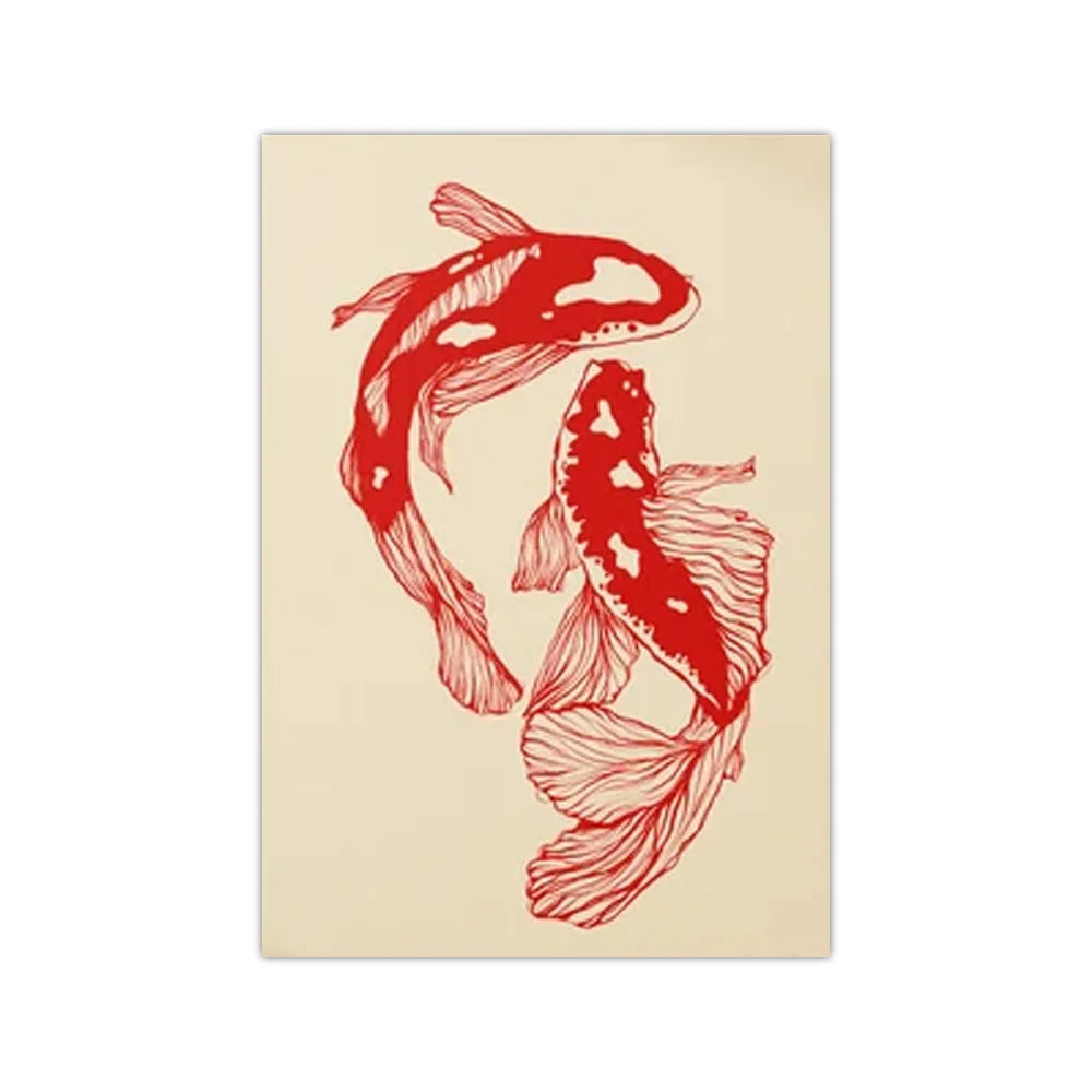 StrikeFlow - Eleganse kunsttrykk Koi fisk