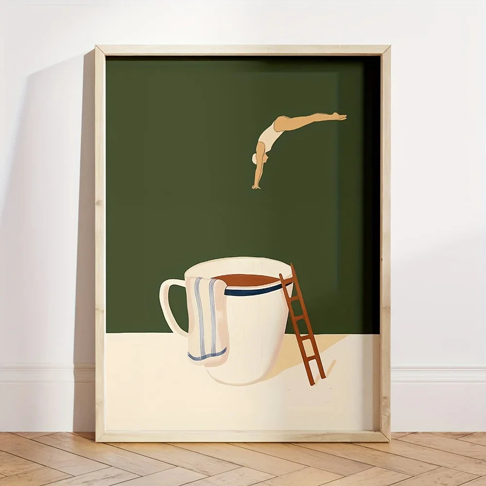 MugDive - Snodige kaffeinspirerte kunstplakater