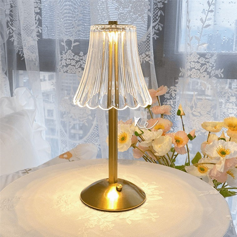 Elegant krystallbordlampe
