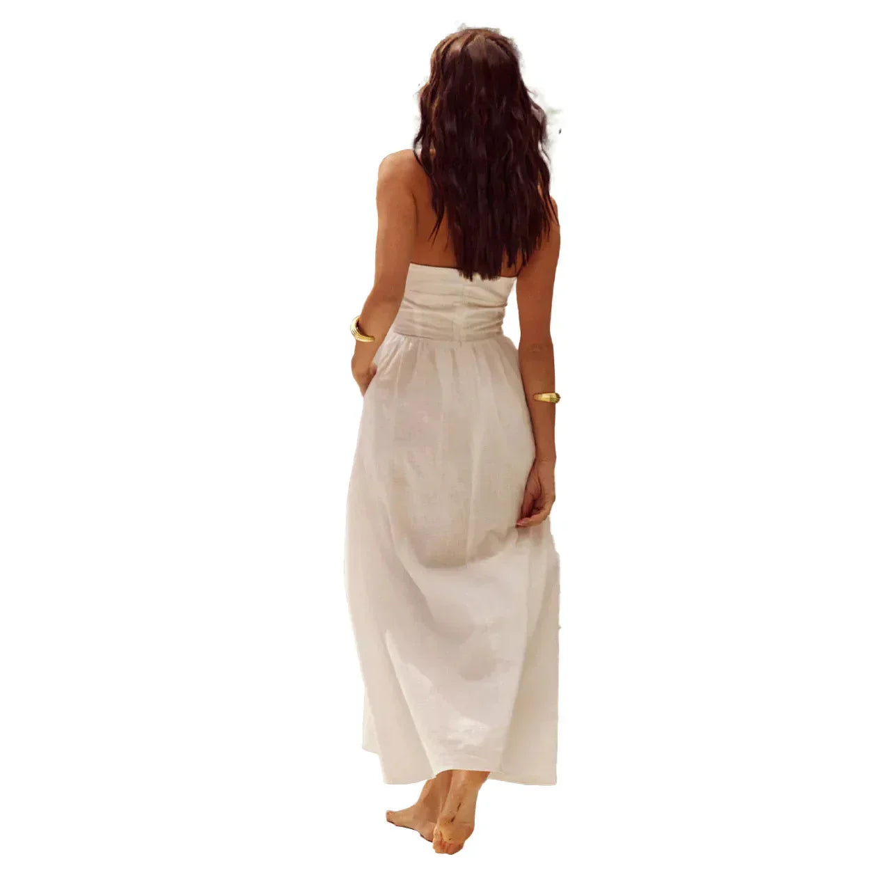 Pernilla – Elegant maxikjole med Halterneck-utringning
