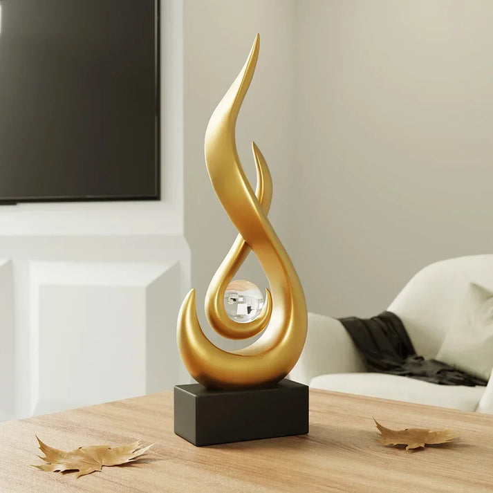 FlowSphere dekorativ skulptur - elegant romdekorasjon