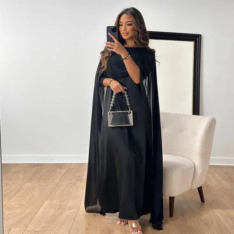 Jennifer - Elegant kappe maxi kjole