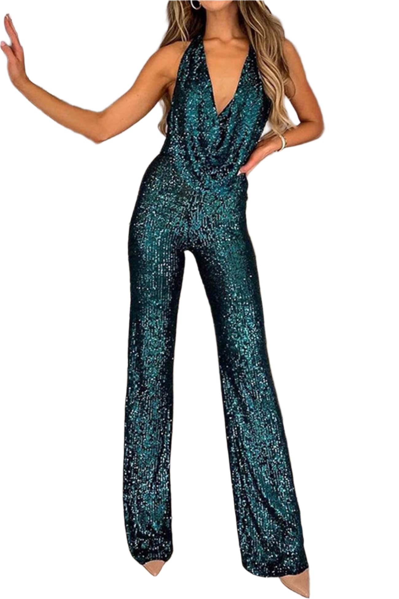 Stella Skreddersydd Jumpsuit med Vide Ben til Dame