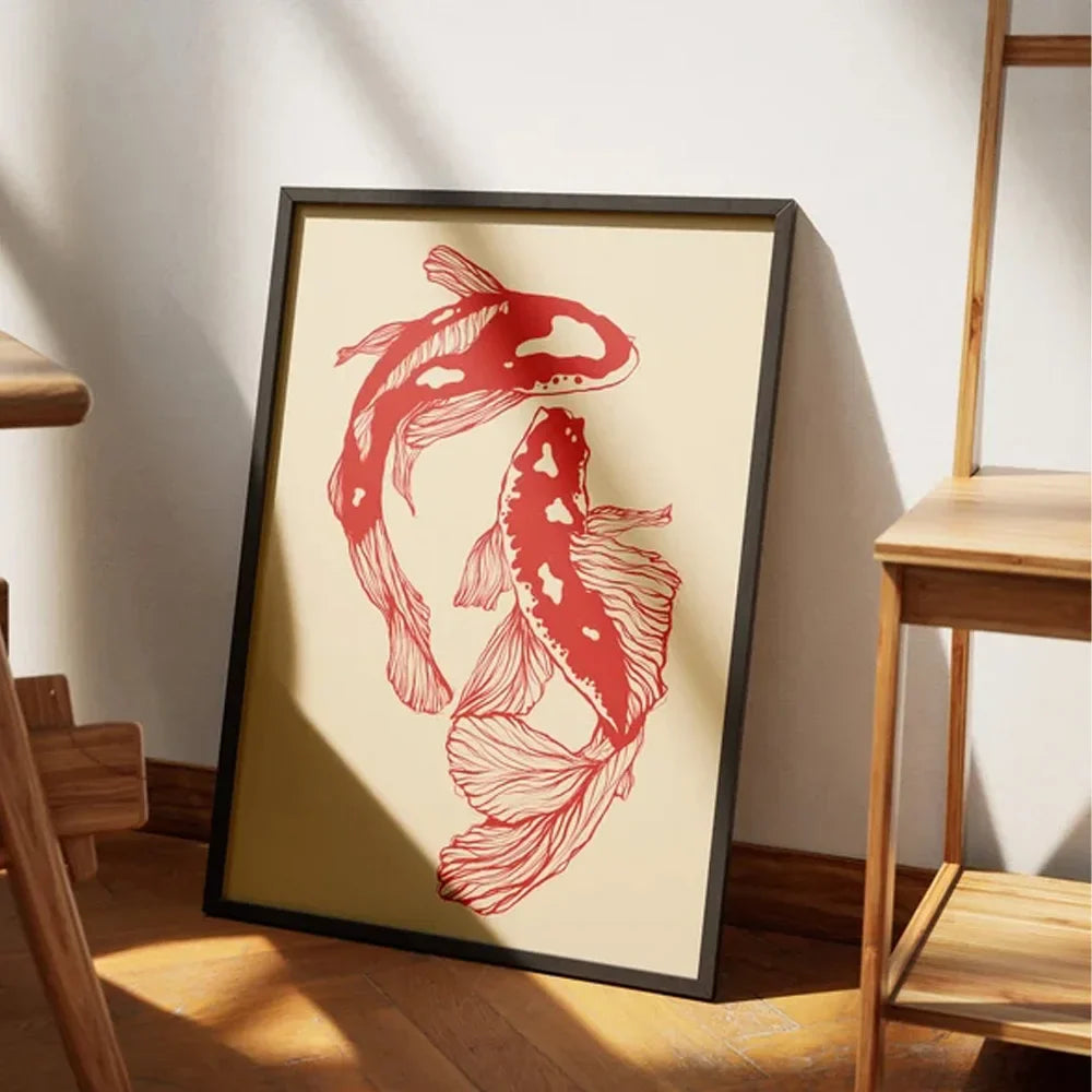 StrikeFlow - Eleganse kunsttrykk Koi fisk