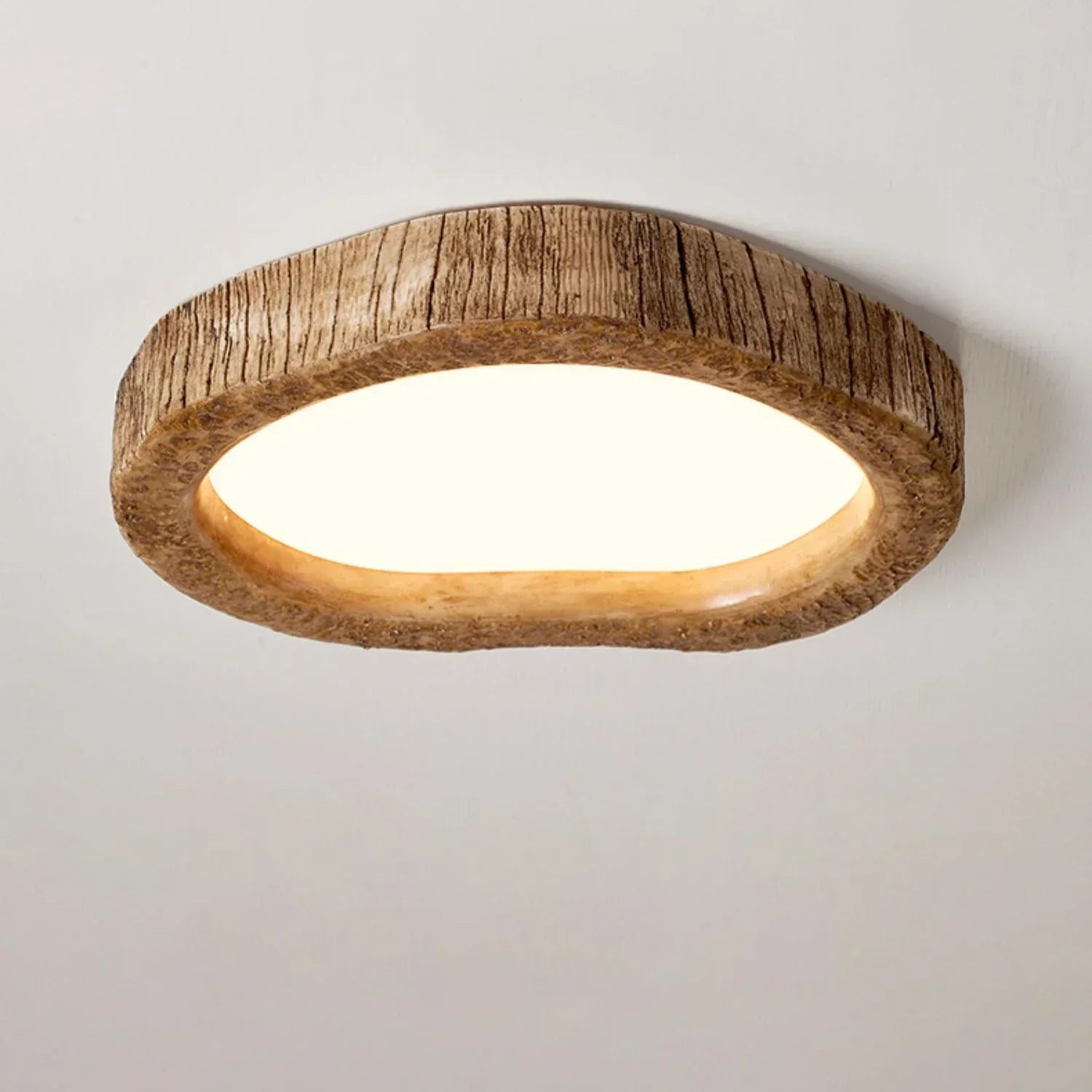 LumiWood fortryllende rustikk taklampe med LED