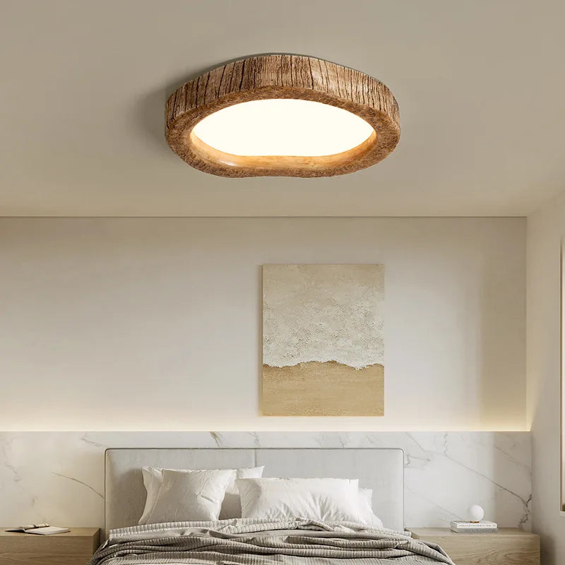 LumiWood fortryllende rustikk taklampe med LED