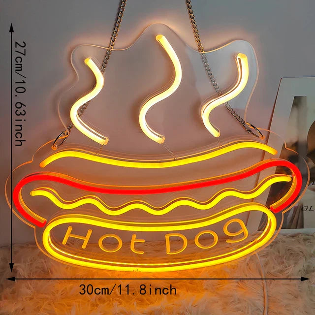 GlowBite fastfood-natlys i neon - skab en trendy og sjov atmosfære