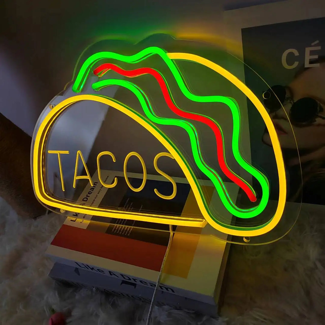GlowBite fastfood-natlys i neon - skab en trendy og sjov atmosfære