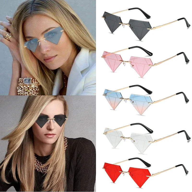 Clara diamantformede solbriller med UV400-beskyttelse – elegant og moderne design