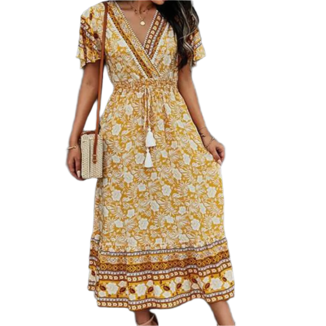 Luna Bohemian sommer maxikjole for kvinner