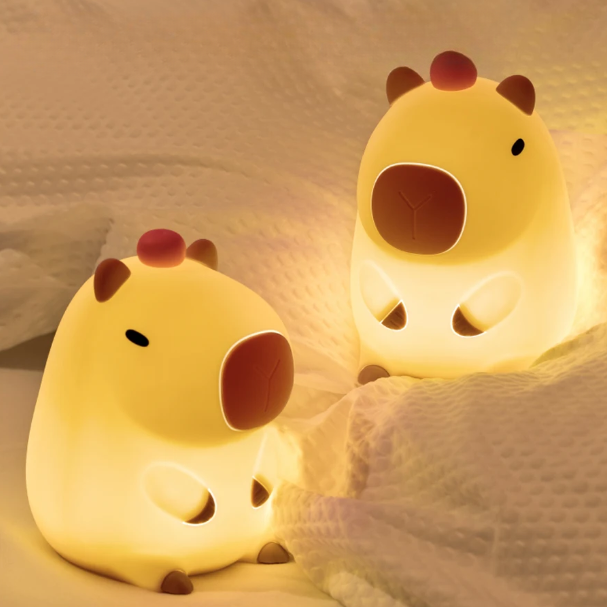 CappyGlow - Mykt nattlys med capybara-tema