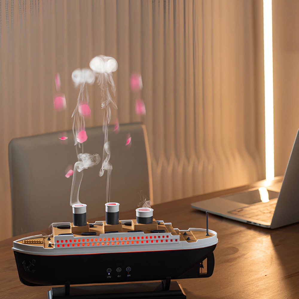 Titanisk LED skipslampe med fjernkontroll og tak