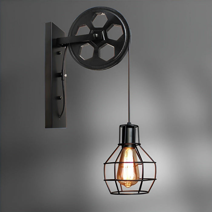 LED-vegglampe i industriell stil