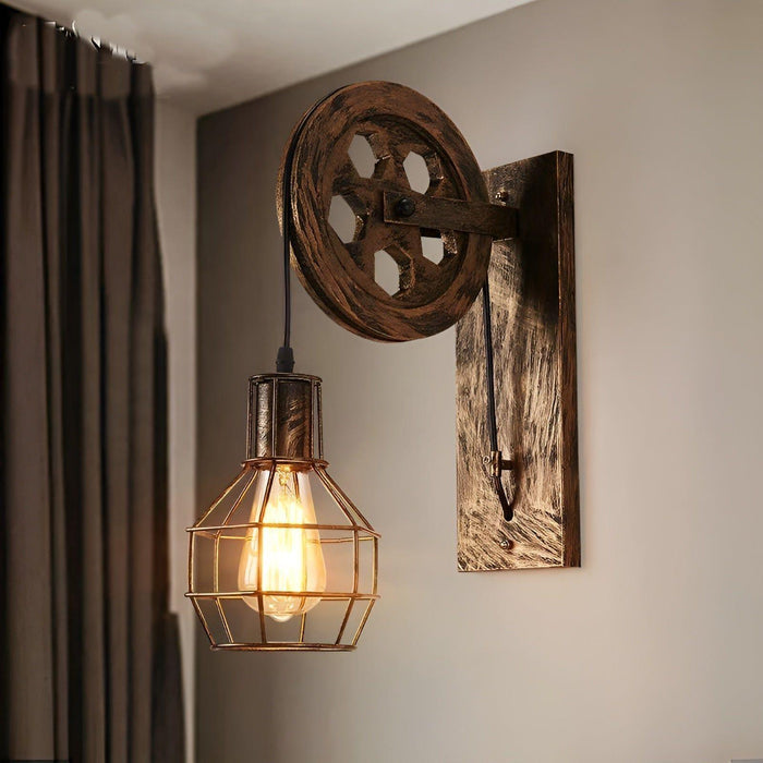 LED-vegglampe i industriell stil