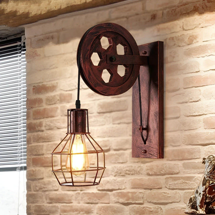 LED-vegglampe i industriell stil