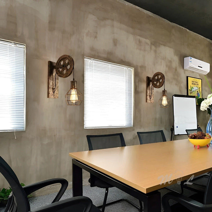 LED-vegglampe i industriell stil