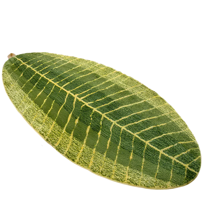 LeafLuxe- Oval dørmatte Naturinspirert plysjteppe