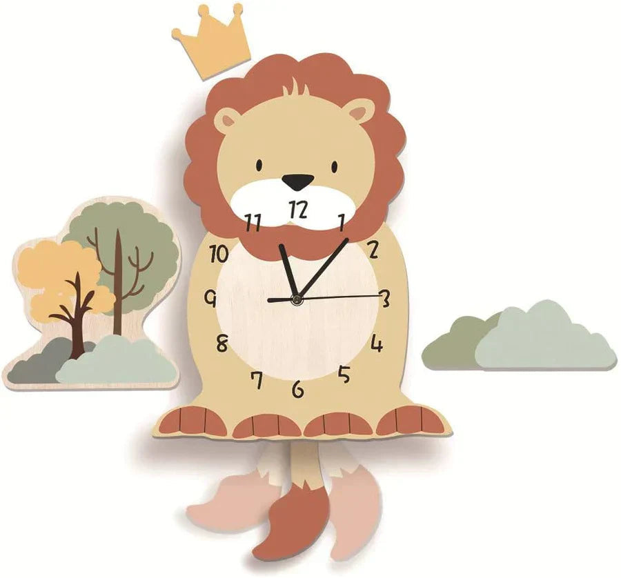 WildTime - Kunstnerisk veggklokke med dyr
