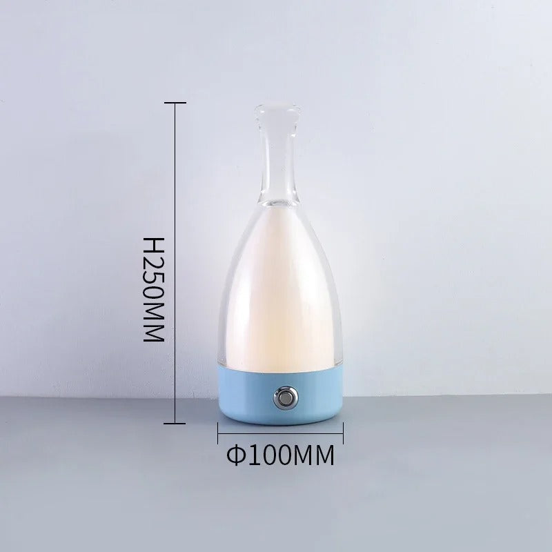 LuminaBottle - Berøringsstyrt flaskeformet bordlampe med USB-lader