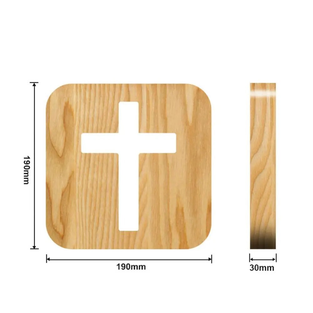IlluminatedFaith - Minimalistisk nattlys med trekors