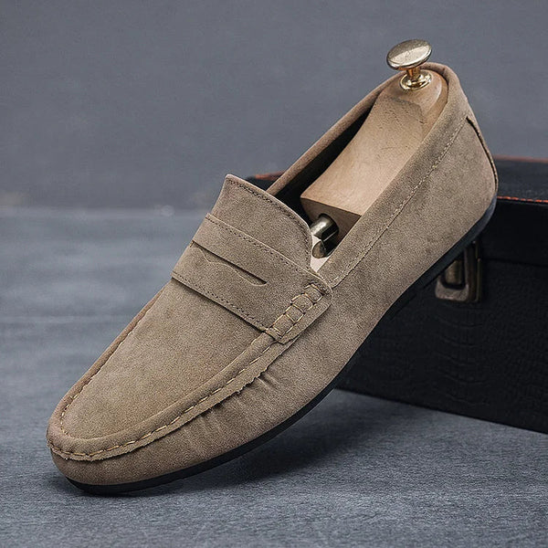 Jacob - Klassiske loafers i semsket skinn for menn